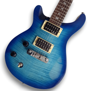 Custom Made Left Handed Blue Burst Flame Maple Top 6 Strings Electric Guitar