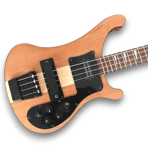 Custom Made 4003 Style Natural Wood Color Neck-Through-Body Hardware Electric Bass