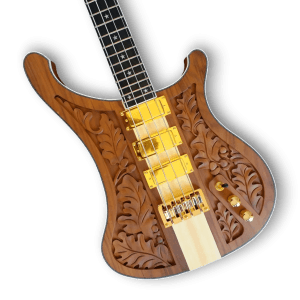 Custom Made 4004LK Style Neck-Through-Body Lemmy Kilmister Walnut Wood Body Electric Bass