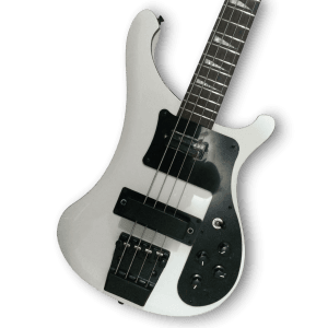 Custom Made 4003 Style White Color Neck-Through-Body Electric Bass