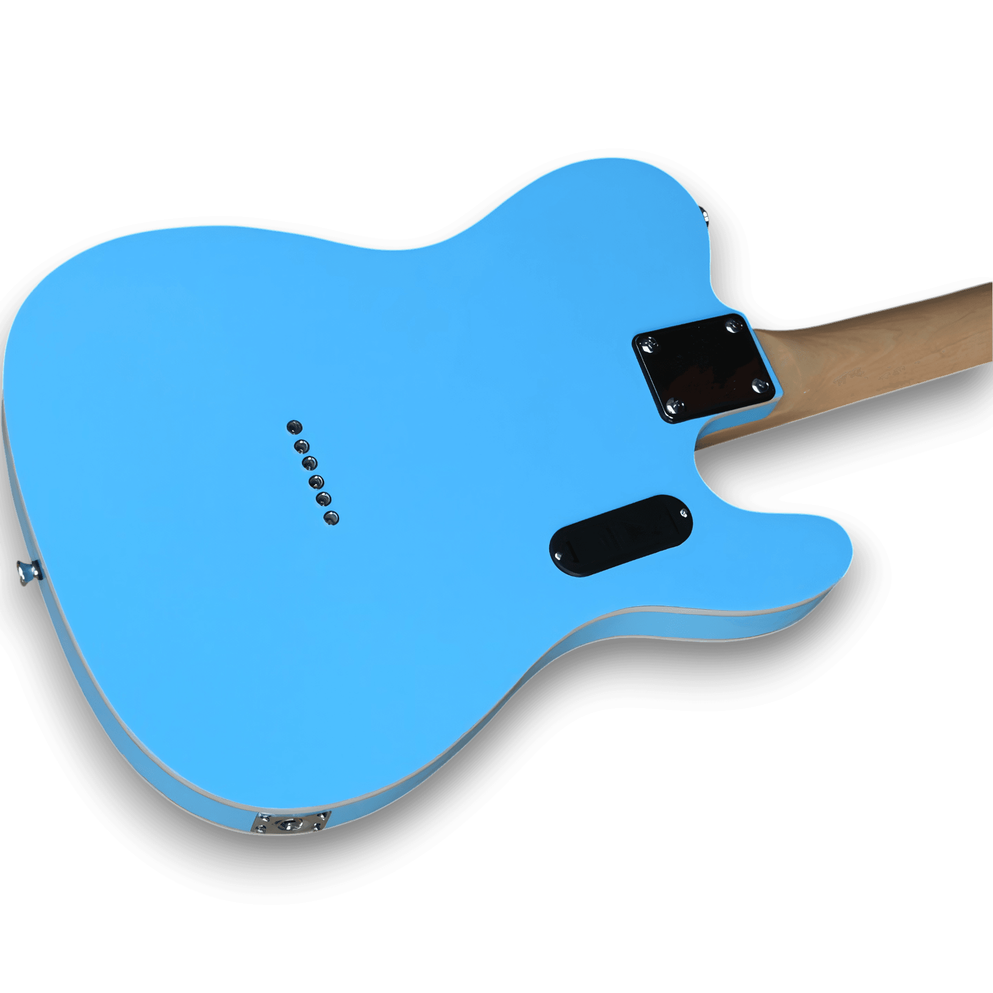 Custom Made Left Handed Tele Style Blue Electric Guitar - Image 5