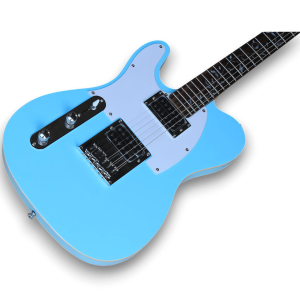 Custom Made Left Handed Tele Style Blue Electric Guitar