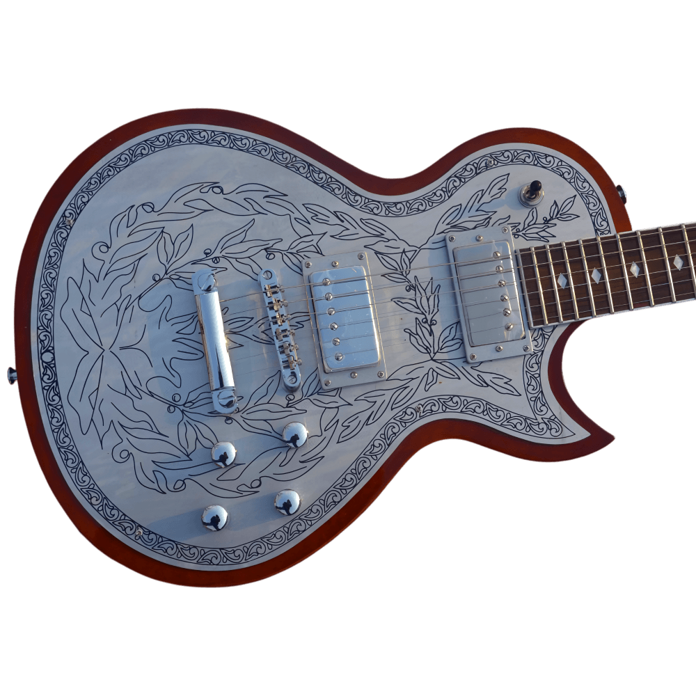 Custom Made Metal Front Electric Guitar