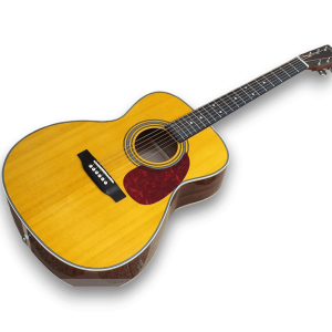 Custom Made Acoustic D-45 Guitar Natural Wood Color