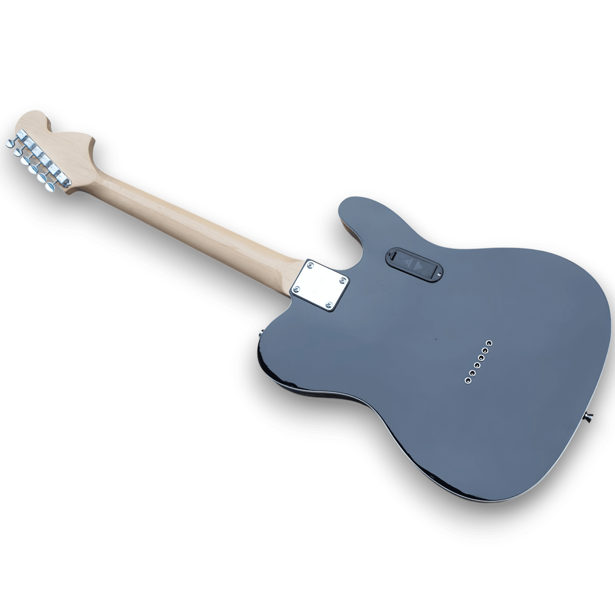 Custom Made Left Handed Tele Style Black Electric Guitar - Image 4