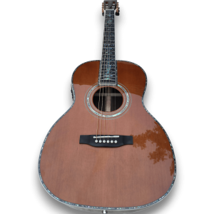 Custom Made Acoustic D45 Guitar Fishman Pickup Natural Wood Color with Abalone Binding and Inlay