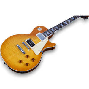 Custom Made Maple Top Wood Standard Sunburst with Pickguard Electric Guitar - Image 4