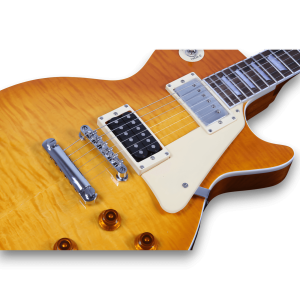 Custom Made Maple Top Wood Standard Sunburst with Pickguard Electric Guitar - Image 2