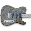 Custom Made Tele Style Black and Gold Paisley Electric Guitar