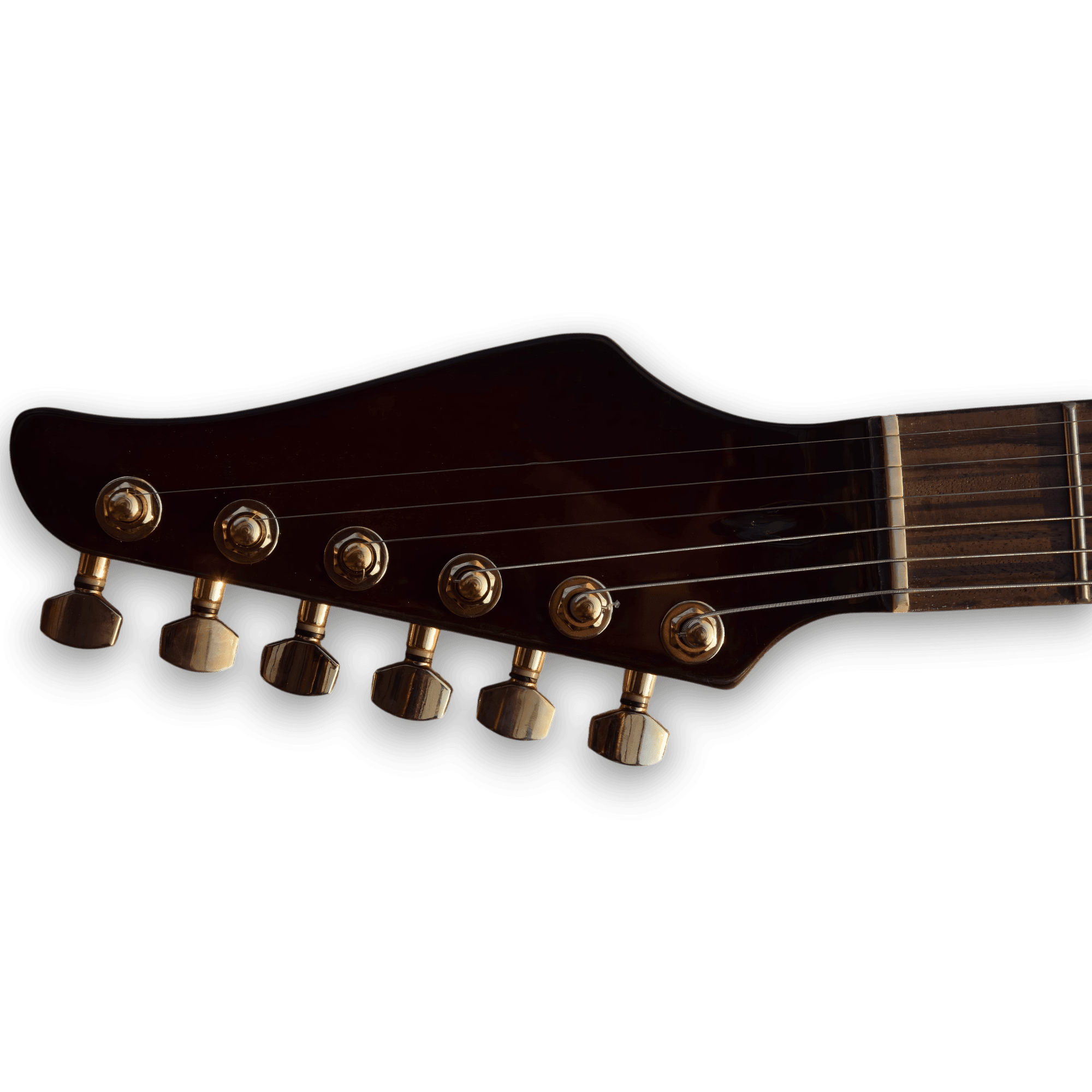 Custom Made Spalted Maple Top Black Orange Electric Guitar - Image 6