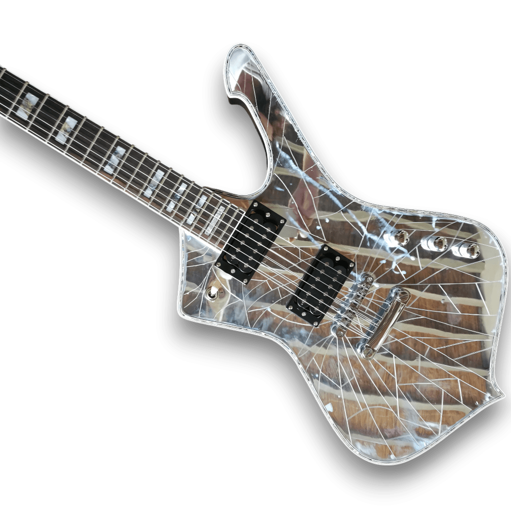 Custom Made Cracked Mirror Electric Guitar