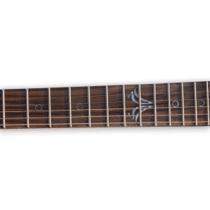 Custom Made Spalted Maple Top Black Orange Electric Guitar - Image 5