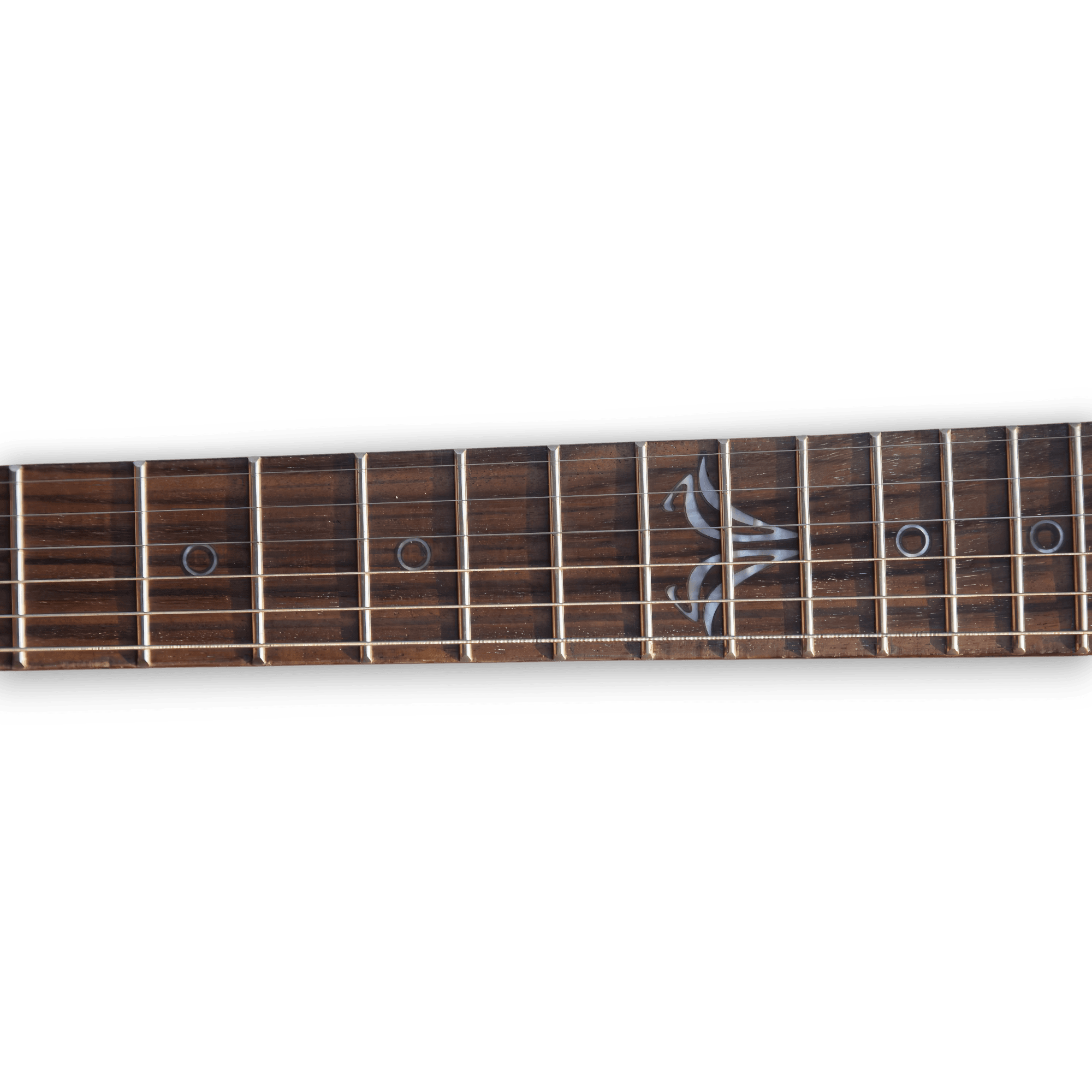 Custom Made Spalted Maple Top Black Orange Electric Guitar - Image 5