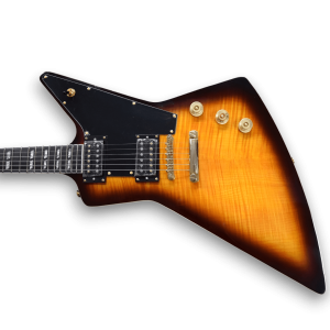 Custom Made Explorer Tiger Maple Top Vintage Sunburst Electric Guitar