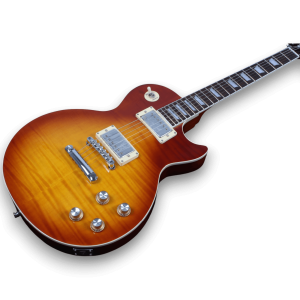Custom Made Maple Top Wood Standard Sunburst Electric Guitar with Golden Knob - Image 2