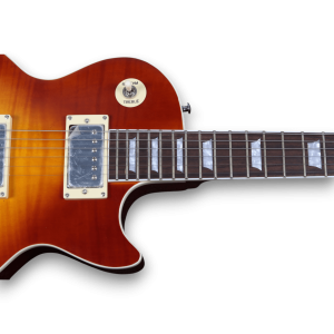 Custom Made Maple Top Wood Standard Sunburst Electric Guitar with Golden Knob - Image 3