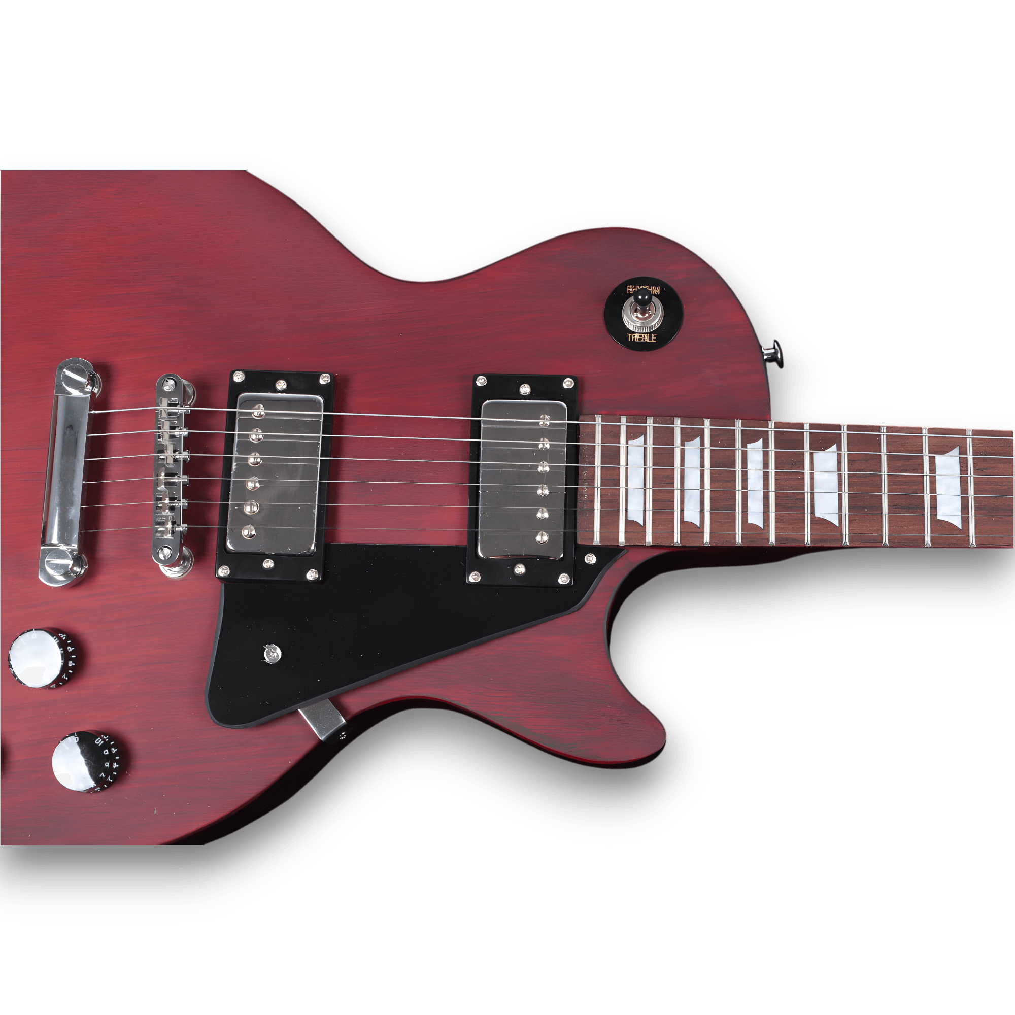 Custom Made Matt Finish LP Style Red Electric Guitar - Image 2
