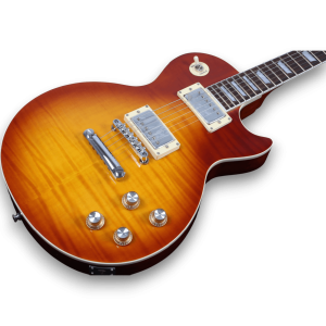 Custom Made Maple Top Wood Standard Sunburst Electric Guitar with Golden Knob