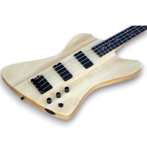 Custom Made Firebird Natural Wood Tone Electric Bass