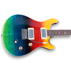 Custom Made Maple Top Wood Pride Rainbow Electric Guitar