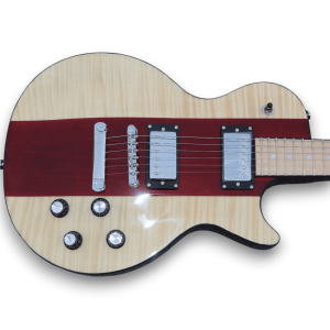 Custom Made LP Style Single Cutaway Maple Topwood with Red Stripe Electric Guitar