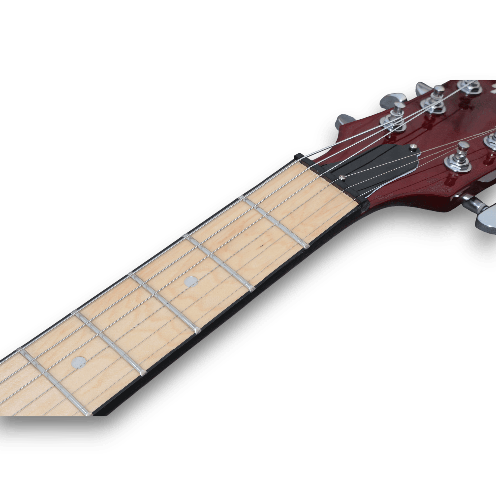 Custom Made LP Style Single Cutaway Maple Topwood with Red Stripe Electric Guitar - Image 5