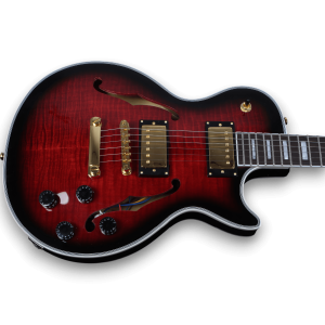 Custom Made F-Holes Maple Top Vintage Sunburst Finish Electric Guitar