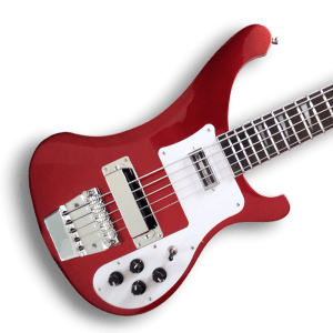 Custom Made Red 4003 Style 5 Strings Electric Bass