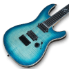 Custom Made 7 Strings Blue Burst Flame Maple Regius Style Top Neck-Through-Body Electric Guitar