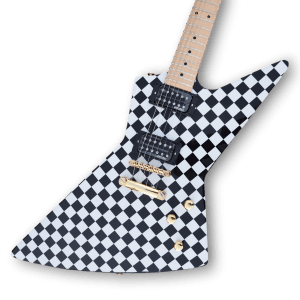 Custom Made Explorer Style Chessboard Electric Guitar