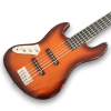 Custom Made Sunburst Left Handed Jazz Style 5 Strings Bass
