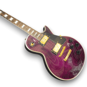 Custom Made LP Style Purple Flame Maple Top Electric Guitar
