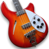 Custom Made Cherry Sunburst 4005 Style Semi-Hollow Body 4 Strings Electric Bass