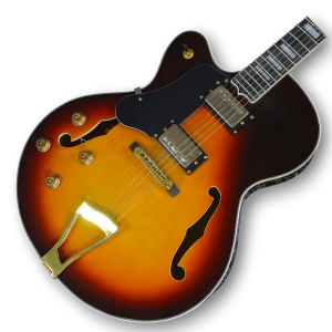 Custom Made Left Handed Vintage Sunburst Byrdland Thinline Style Hollow Body Electric Guitar