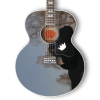 Custom Made Elvis The King of Rock Style J-200 Acoustic Guitar
