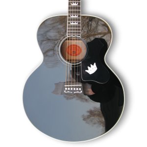 Custom Made Elvis The King of Rock Style J-200 Acoustic Guitar