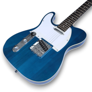 Custom Made Left Handed Blue Tele Style Electric Guitar