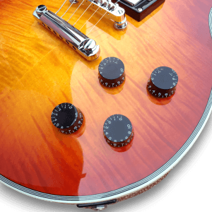 Custom Made Mojave Burst LP Style Flame Maple Top Electric Guitar - Image 3