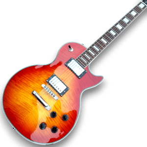 Custom Made Mojave Burst LP Style Flame Maple Top Electric Guitar - Image 2