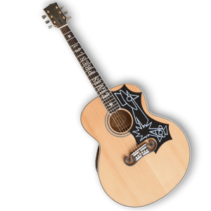 Custom Made Elvis SJ200 Natural Wood Color Acoustic Guitar