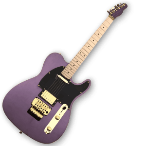 Custom Made Matte Metallic Purple Tele Style Electric Guitar - Image 2
