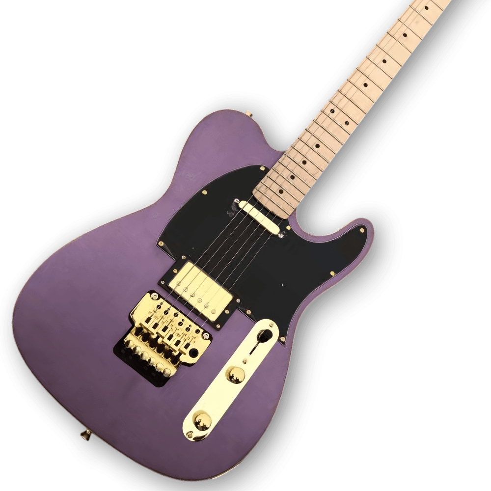 Custom Made Matte Metallic Purple Tele Style Electric Guitar