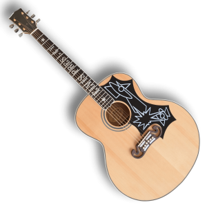 Custom Made Acoustic Guitar Elvis SJ200 Natural Wood