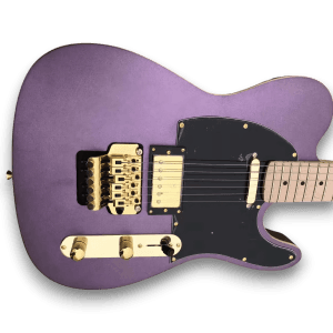 Custom Made Matte Metallic Purple Tele Style Electric Guitar - Image 3