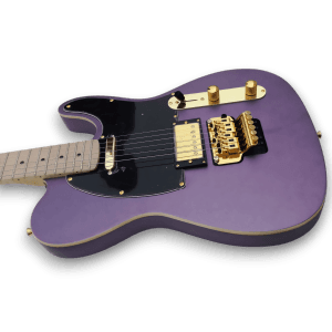 Custom Made Matte Metallic Purple Tele Style Electric Guitar - Image 4