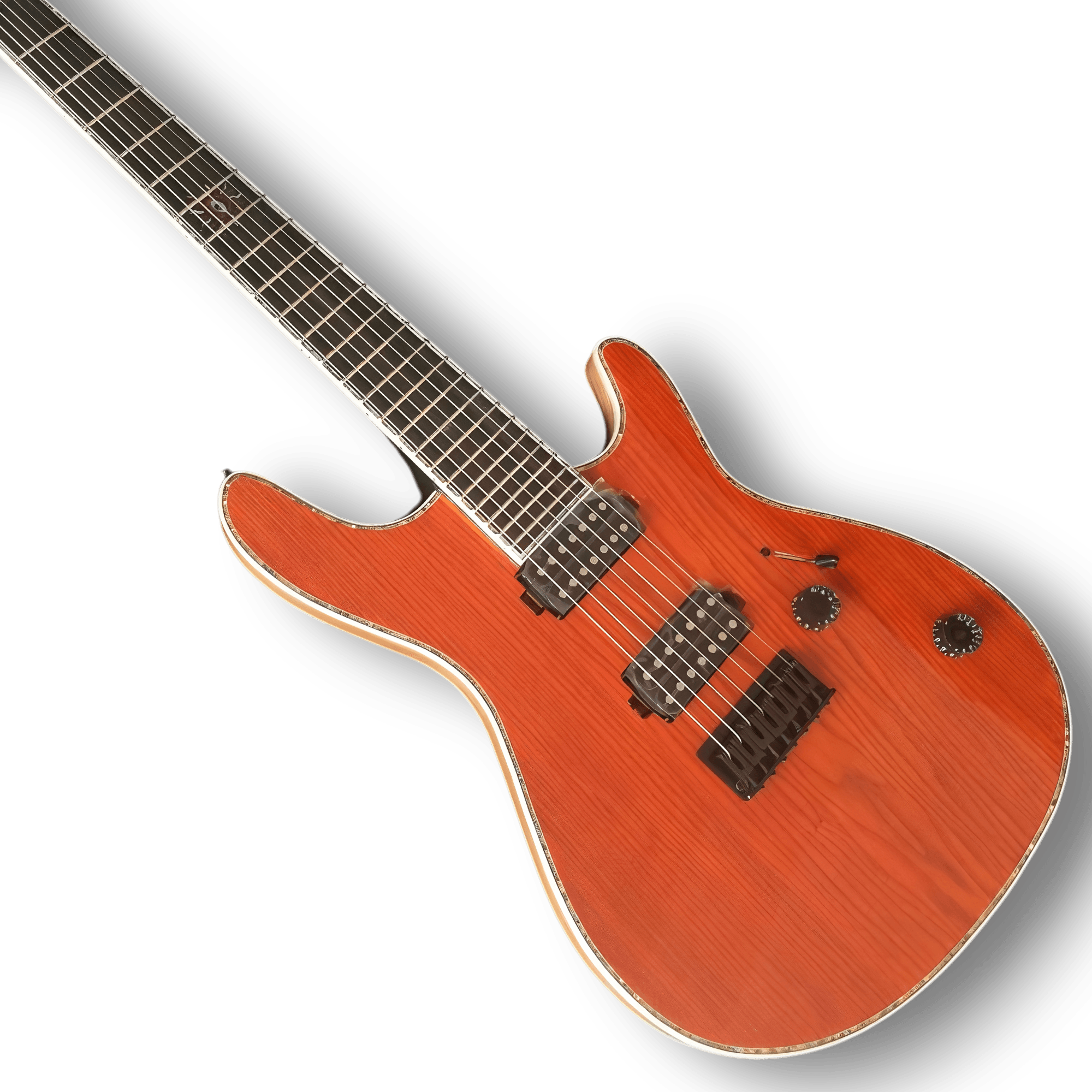 Custom Made Regius 7 Strings Guitar Orange Neck-Through-Body Electric Guitar - Image 2