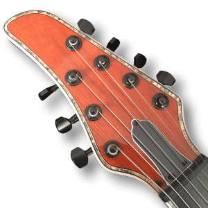 Custom Made Regius 7 Strings Guitar Orange Neck-Through-Body Electric Guitar - Image 4