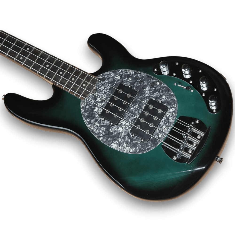 Custom Made Dark Green Black Burst StingRay 4 Strings Electric Bass