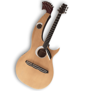 Custom Made Eclipse Harp Double Neck Guitar