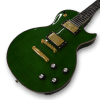 Custom Made Dragon Inlay Green Flame Maple Top LP Style Electric Guitar